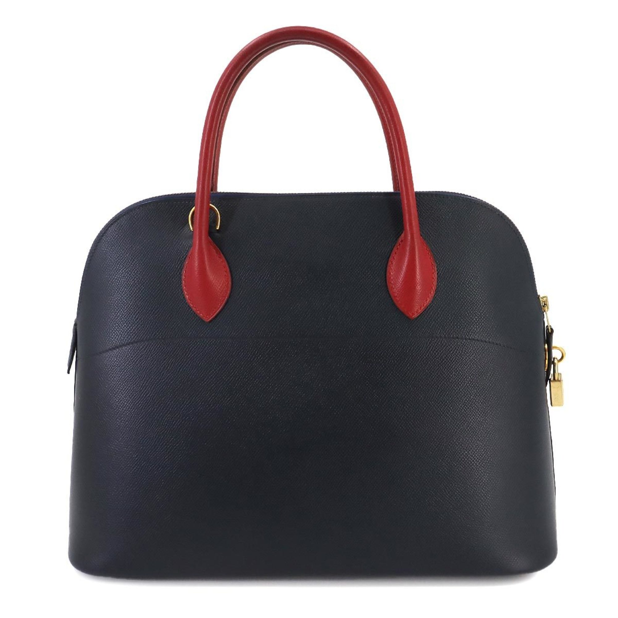 Hermes Bolide 35 2way hand shoulder bag, Cushvel Epsom, bicolor, navy, red, gold hardware