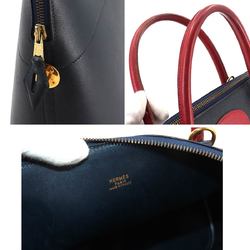 Hermes Bolide 35 2way hand shoulder bag, Cushvel Epsom, bicolor, navy, red, gold hardware