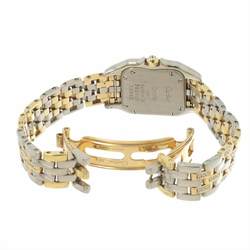 Cartier Panthere SM Combi WF3051FH Ladies' Watch Diamond Bezel Bracelet Ivory K18YG Yellow Gold Quartz