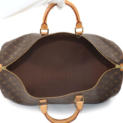 Louis Vuitton Monogram Keepall 55 Boston Bag Brown M41424 Gold Hardware