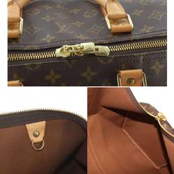 Louis Vuitton Monogram Keepall 55 Boston Bag Brown M41424 Gold Hardware