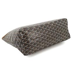 GOYARD Saint Louis PM Leather Herringbone Black Brown