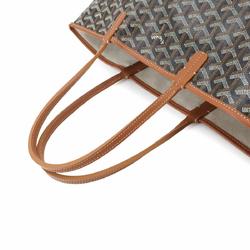 GOYARD Saint Louis PM Leather Herringbone Black Brown