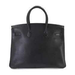 Hermes Birkin 35 Hand Bag Ardennes Black G Stamp Gold Hardware