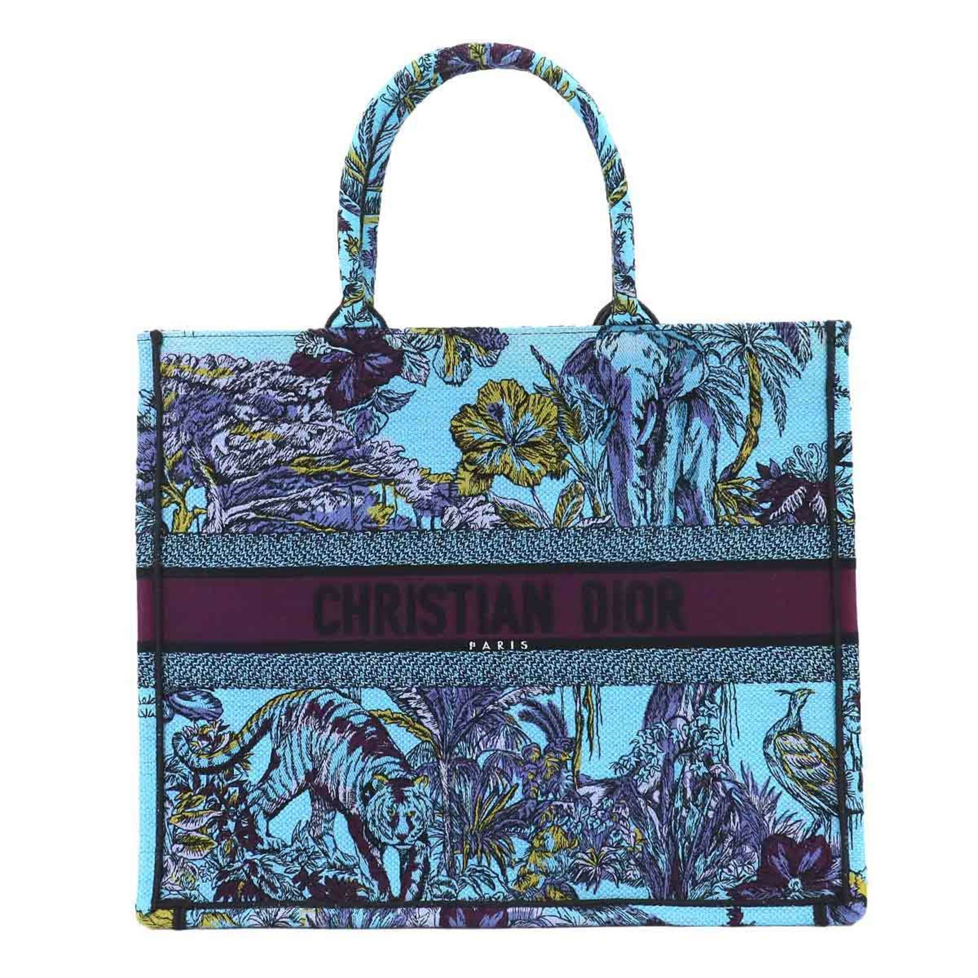 Christian Dior Toile de Jouy Book Tote Large Bag Canvas Celestial Blue Multicolor M1286ZEUP