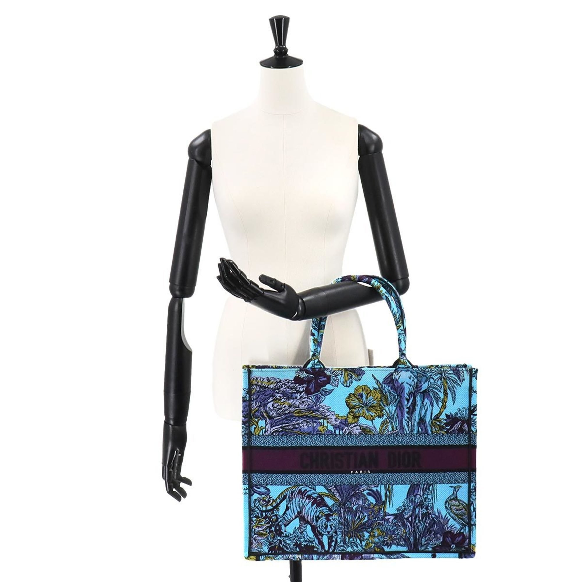 Christian Dior Toile de Jouy Book Tote Large Bag Canvas Celestial Blue Multicolor M1286ZEUP