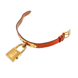 Hermes Kelly Watch Ladies' Gold Quartz Padlock