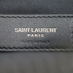 Yves Saint Laurent SAINT LAURENT PARIS Saint Laurent Paris RIVE GAUCHE Second Bag 581369 Canvas Leather Black Wristlet Clutch Pouch