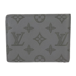 LOUIS VUITTON Louis Vuitton Portefeuille Multiple Monogram Shadow Bi-fold Wallet M81383 Leather Gray Billfold