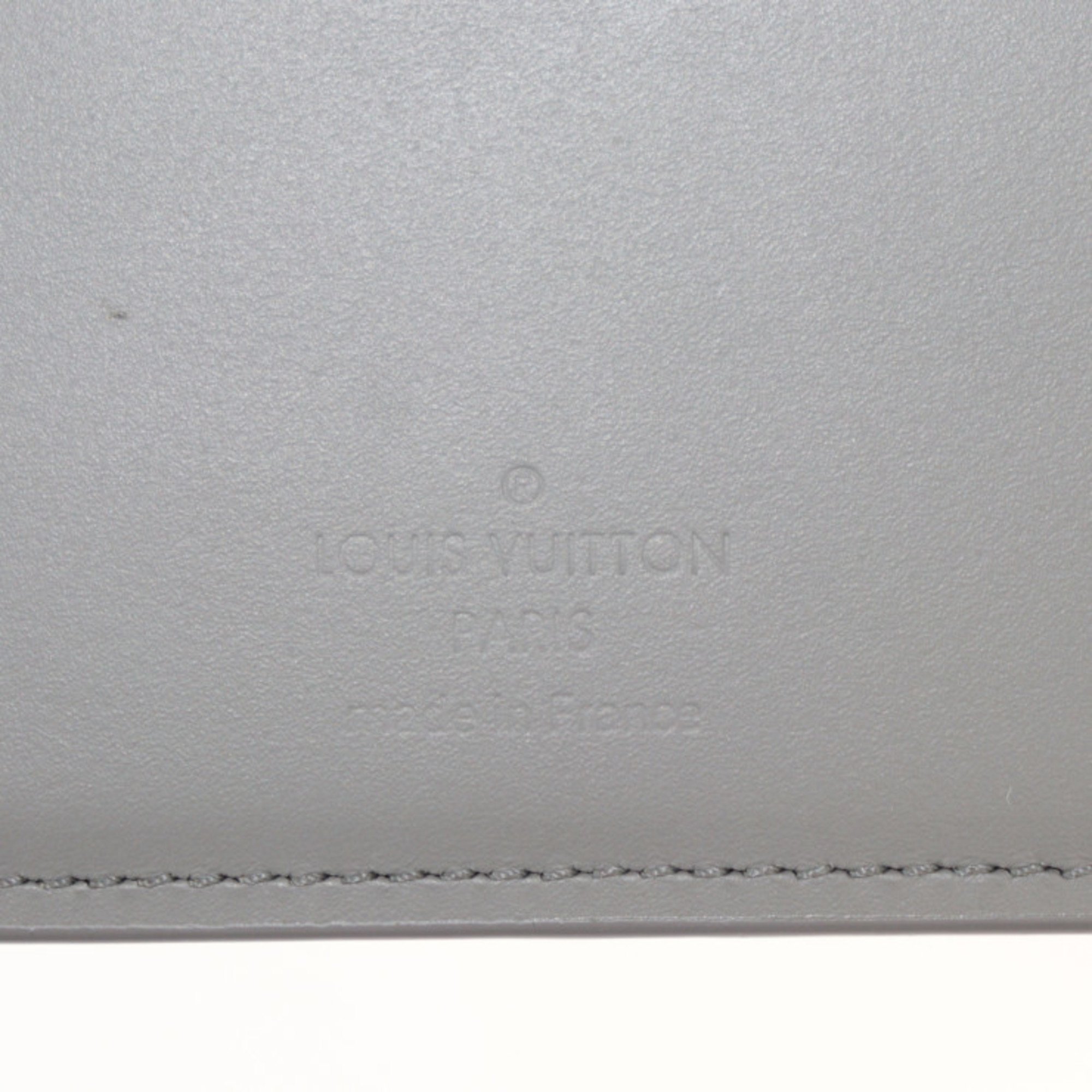 LOUIS VUITTON Louis Vuitton Portefeuille Multiple Monogram Shadow Bi-fold Wallet M81383 Leather Gray Billfold