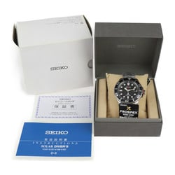 SEIKO PROSPEX Diver Scuba Watch SBDJ017 Stainless Steel Silver Black Dial Date Solar 200m Water Resistant V157-0BT0