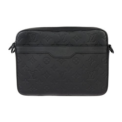 LOUIS VUITTON Louis Vuitton Trio Monogram Shadow Shoulder Bag M46602 Calf Leather Black Crossbody