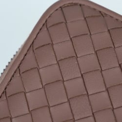 BOTTEGAVENETA Bottega Veneta Zip Around Wallet Long 114076 Leather Dark Pink Beige Round