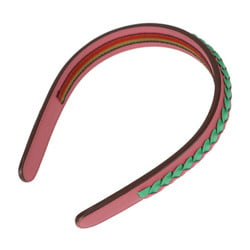 HERMES Hermes Glenda Headband Serie Fashion Accessories H231025G PCTU Veau Swift Rose Azalee Vert Comic Hair