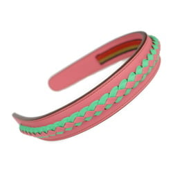 HERMES Hermes Glenda Headband Serie Fashion Accessories H231025G PCTU Veau Swift Rose Azalee Vert Comic Hair