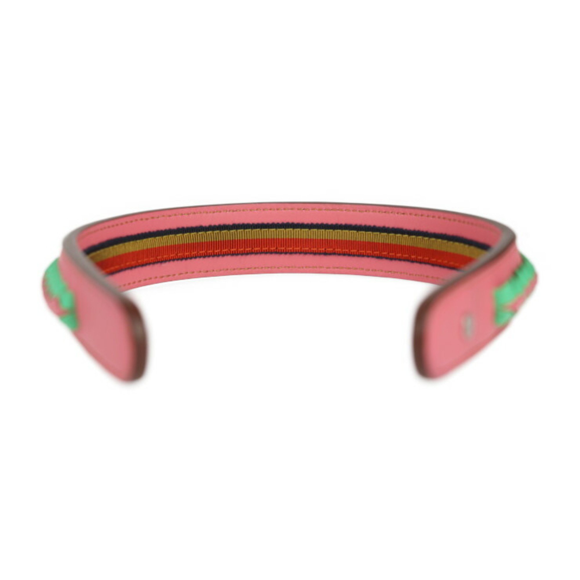 HERMES Hermes Glenda Headband Serie Fashion Accessories H231025G PCTU Veau Swift Rose Azalee Vert Comic Hair