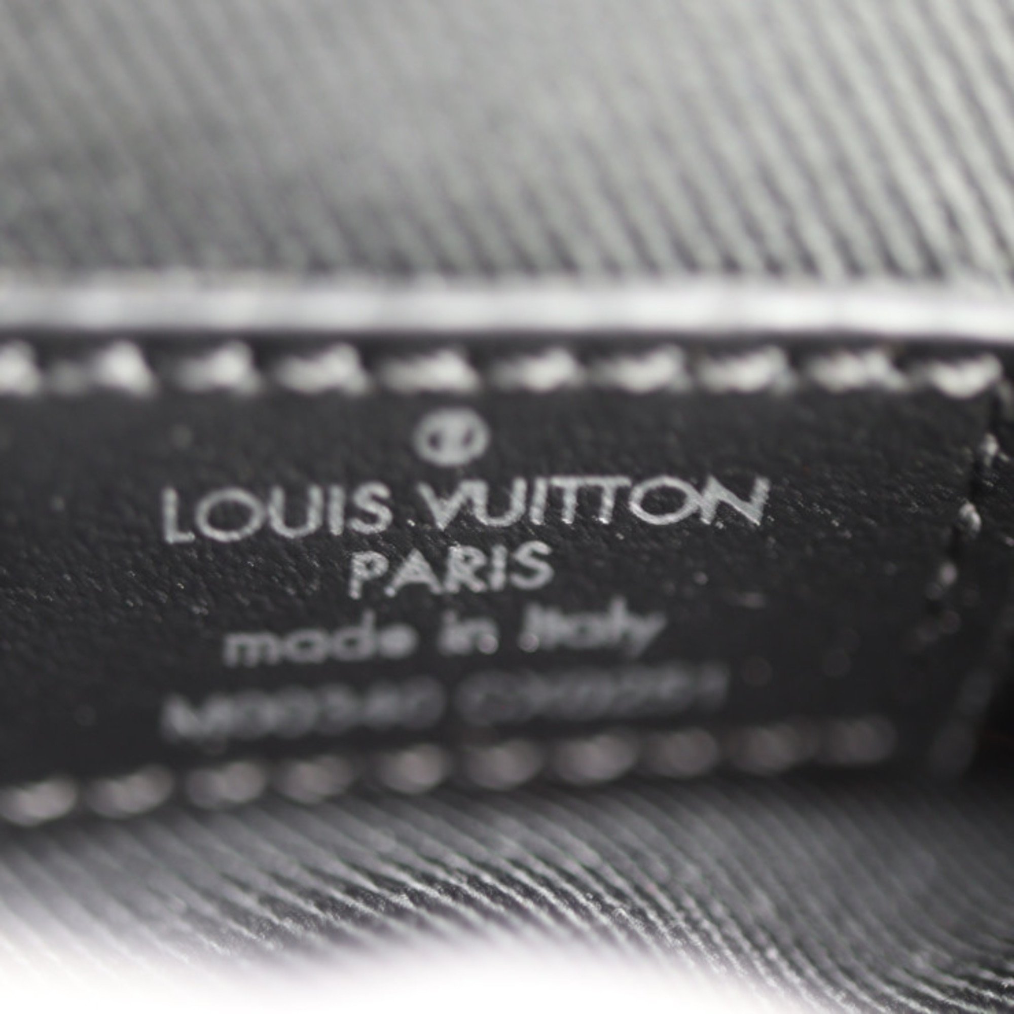 LOUIS VUITTON Louis Vuitton Portecle Steamer Monogram Eclipse Shoulder Bag M00340 Leather Black Grey Pochette Key Ring