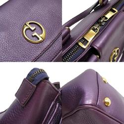 GUCCI handbag leather metallic purple gold ladies 282481 w0776g