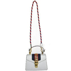 GUCCI Handbag Shoulder Bag Sylvie Leather Off-White Gold Women's 470270 s0387a