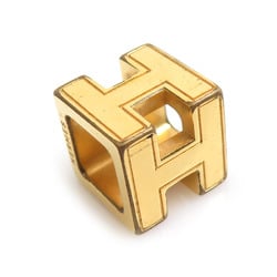 Hermes HERMES Necklace H Cube Cage d'Ash Metal Gold Women's e59348a