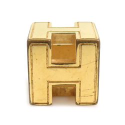 Hermes HERMES Necklace H Cube Cage d'Ash Metal Gold Women's e59348a