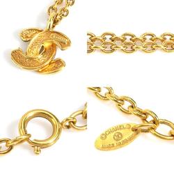 CHANEL Coco Mark Metal Gold Necklace for Women e59365g