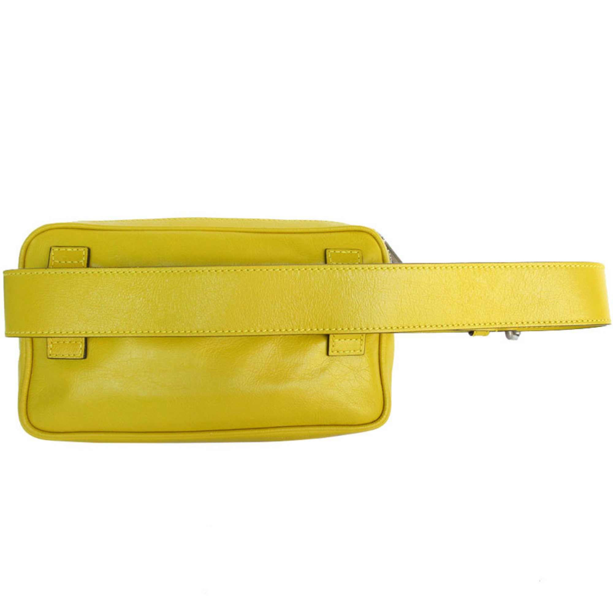 GUCCI waist bag belt leather yellow ladies 598080 s0383a