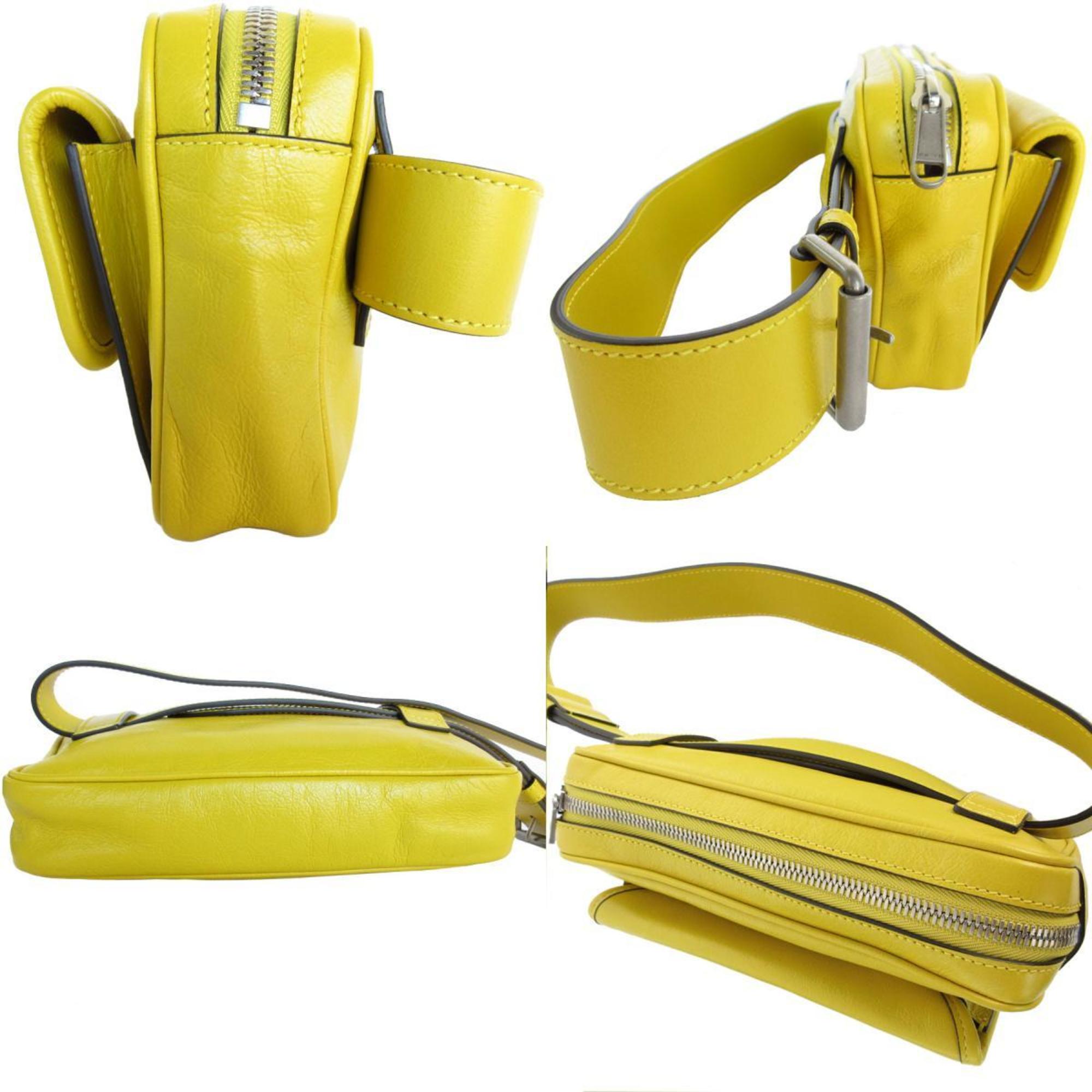 GUCCI waist bag belt leather yellow ladies 598080 s0383a