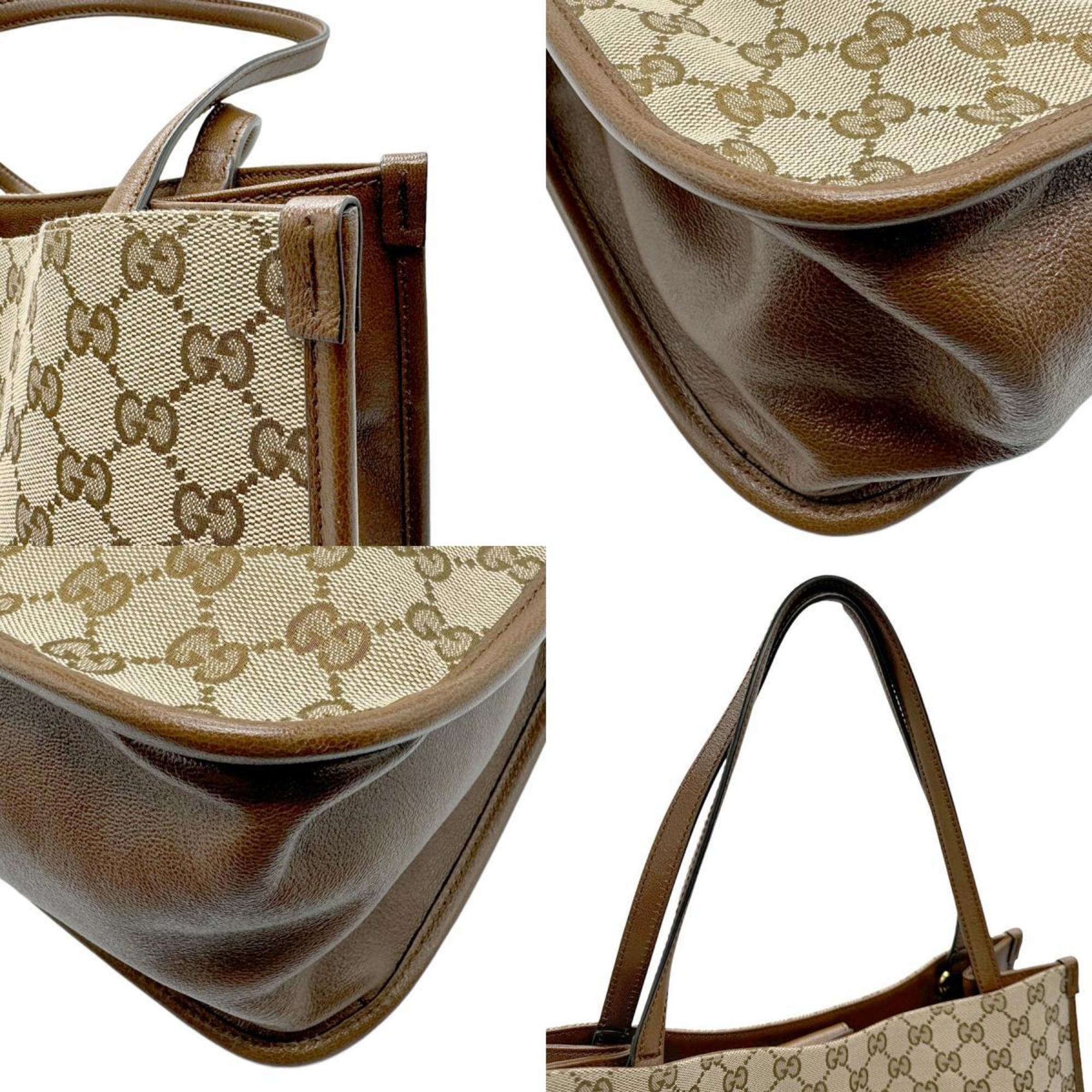 GUCCI Handbag Horsebit GG Canvas Brown Women's 623694 b0083