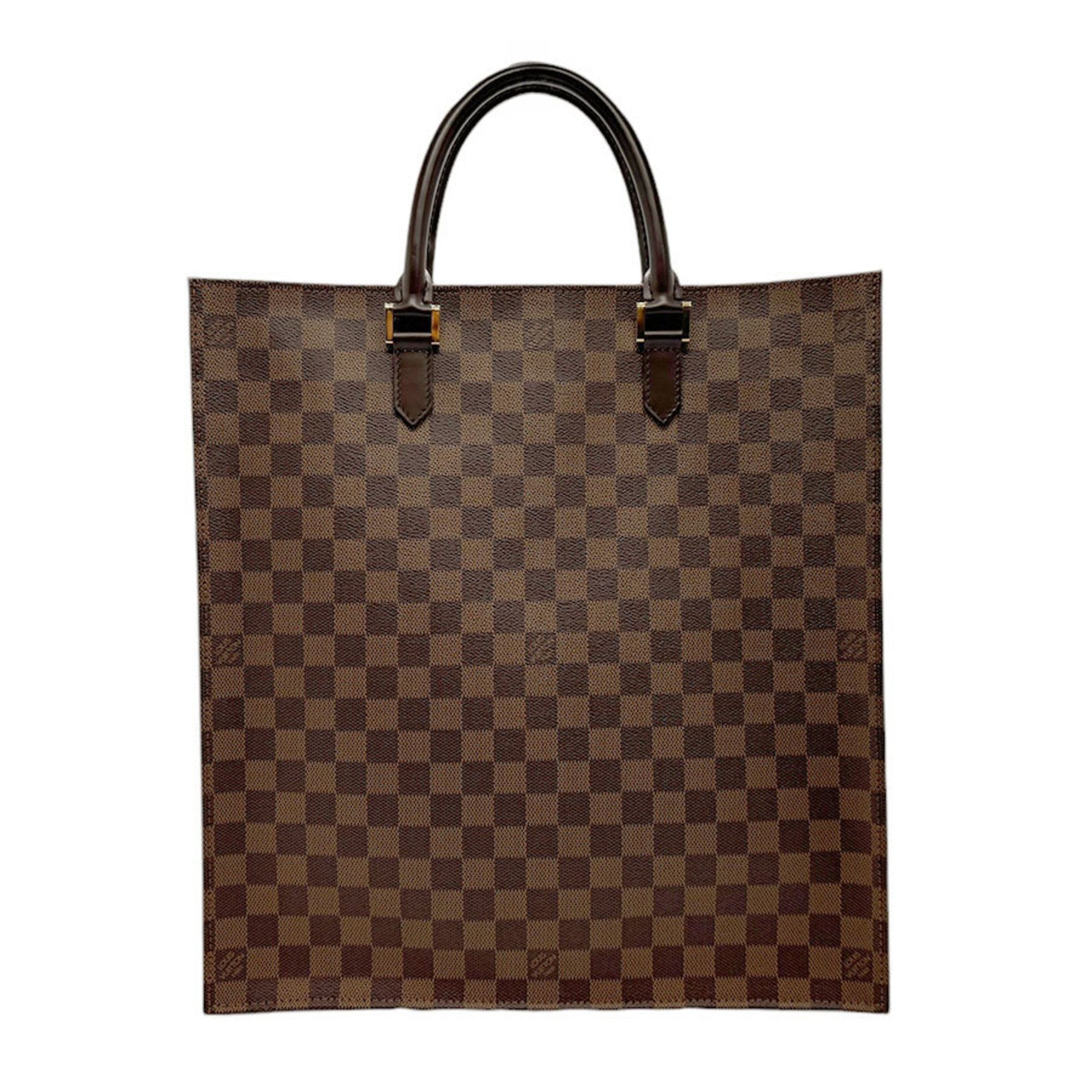 Louis Vuitton LOUIS VUITTON Handbag Damier Sac Plat Canvas Ebene Men's Women's N51140 z2619