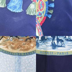 Hermes HERMES Scarf Carre 90 Silk Navy Multicolor Women's e59362a