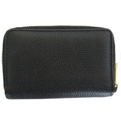 GUCCI Wallet/Coin Case Business Card Holder/Card Leather Black Gold Men Women 496319 s0391a