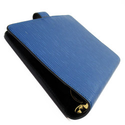 Louis Vuitton Epi Agenda MM Notebook Cover, Leather, Blue, Gold, Men's, Women's, w0779a