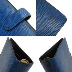 Louis Vuitton Epi Agenda MM Notebook Cover, Leather, Blue, Gold, Men's, Women's, w0779a