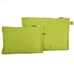 Hermes HERMES Bora pouch 2-piece set cotton yellow green men's women's s0393i