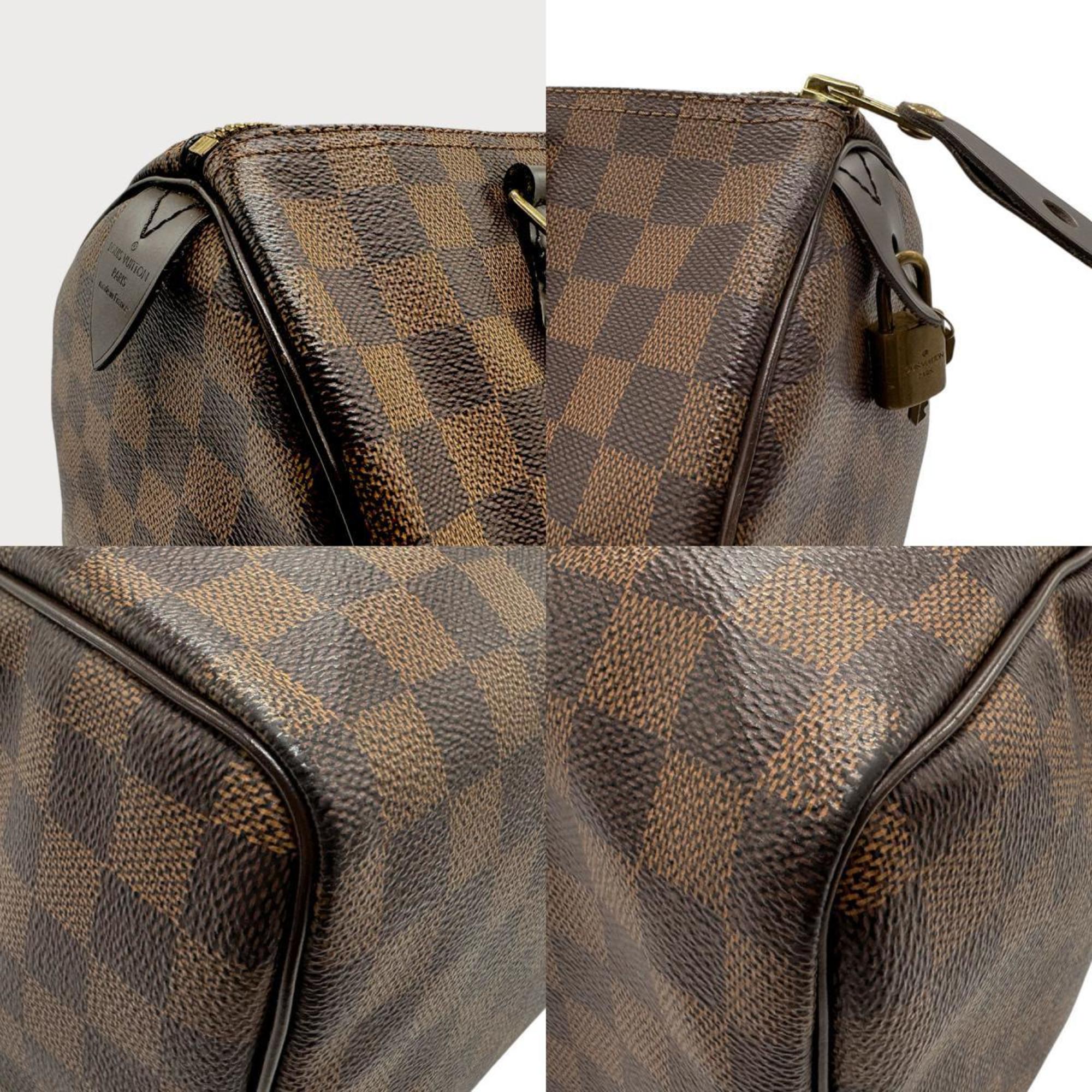 Louis Vuitton LOUIS VUITTON Handbag Damier Speedy 30 Canvas Brown Gold Women's N41531 n0501