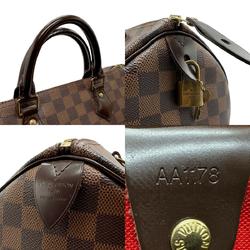 Louis Vuitton LOUIS VUITTON Handbag Damier Speedy 30 Canvas Brown Gold Women's N41531 n0501