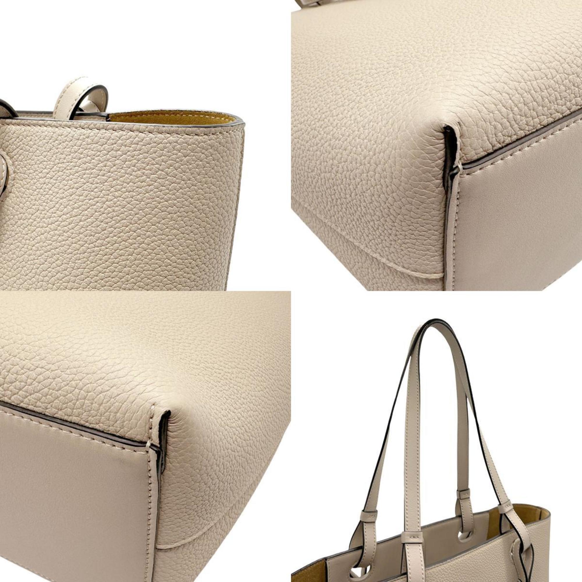 LOEWE handbag anagram leather light beige women's n0496