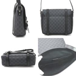 GUCCI Shoulder Bag GG Supreme Black Grey Silver Men's 658542 e59318a