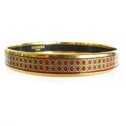 Hermes HERMES bangle bracelet enamel metal gold red ladies s0050m