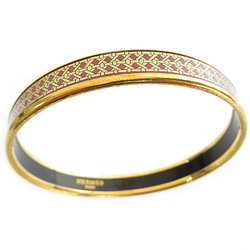 Hermes HERMES bangle bracelet enamel metal gold red ladies s0050m