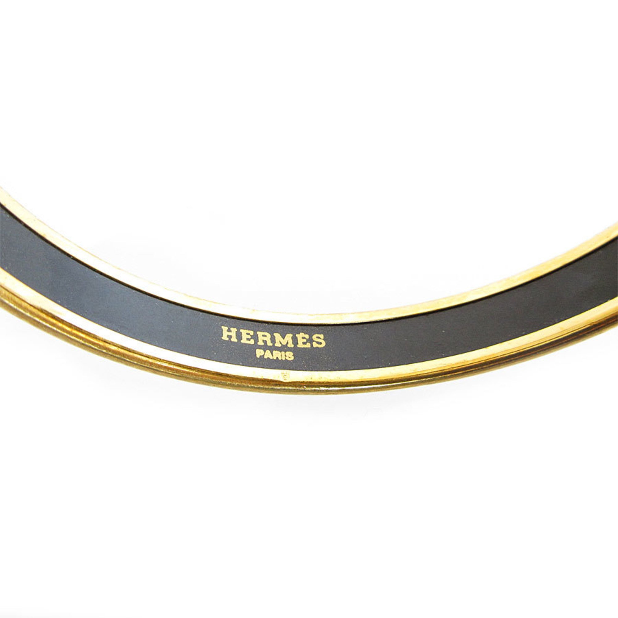 Hermes HERMES bangle bracelet enamel metal gold red ladies s0050m