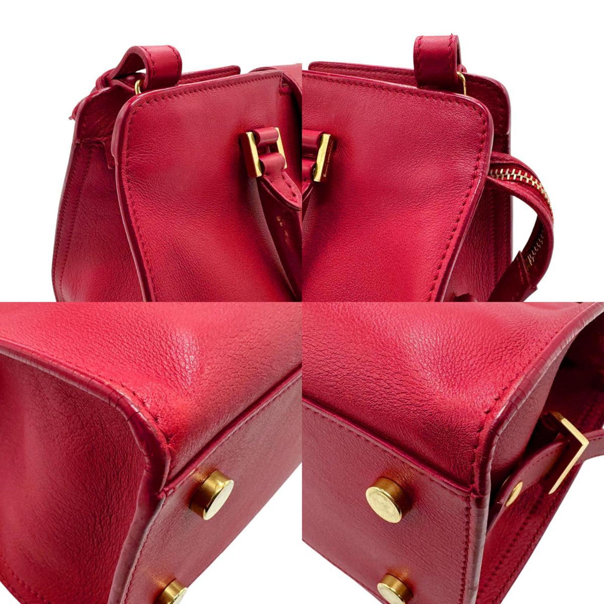 Saint Laurent SAINT LAURENT Shoulder Bag Handbag Baby Cabas Leather Red Women's 424868 z2607