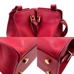 Saint Laurent SAINT LAURENT Shoulder Bag Handbag Baby Cabas Leather Red Women's 424868 z2607