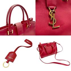 Saint Laurent SAINT LAURENT Shoulder Bag Handbag Baby Cabas Leather Red Women's 424868 z2607