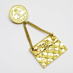 CHANEL Brooch Coco Mark Bag Motif Metal Gold Women's w0787a