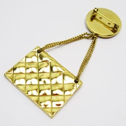 CHANEL Brooch Coco Mark Bag Motif Metal Gold Women's w0787a