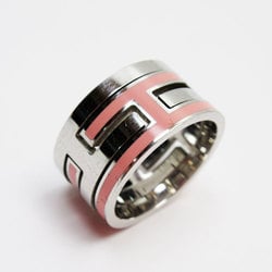 Hermes HERMES Ring Move Ash Silver 925 Enamel Pink Women's w0784g