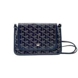 GOYARD Shoulder Bag Pochette Leather Navy Brown White Men Women n0489