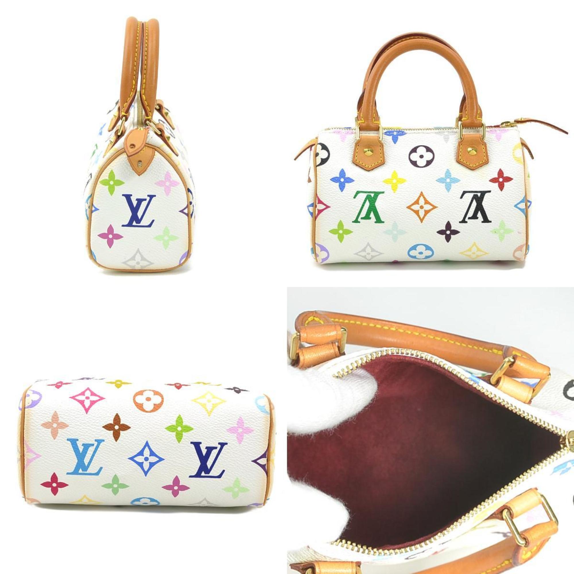 Louis Vuitton LOUIS VUITTON Handbag Monogram Multicolor Speedy Blanc Women's M92645 e59355a